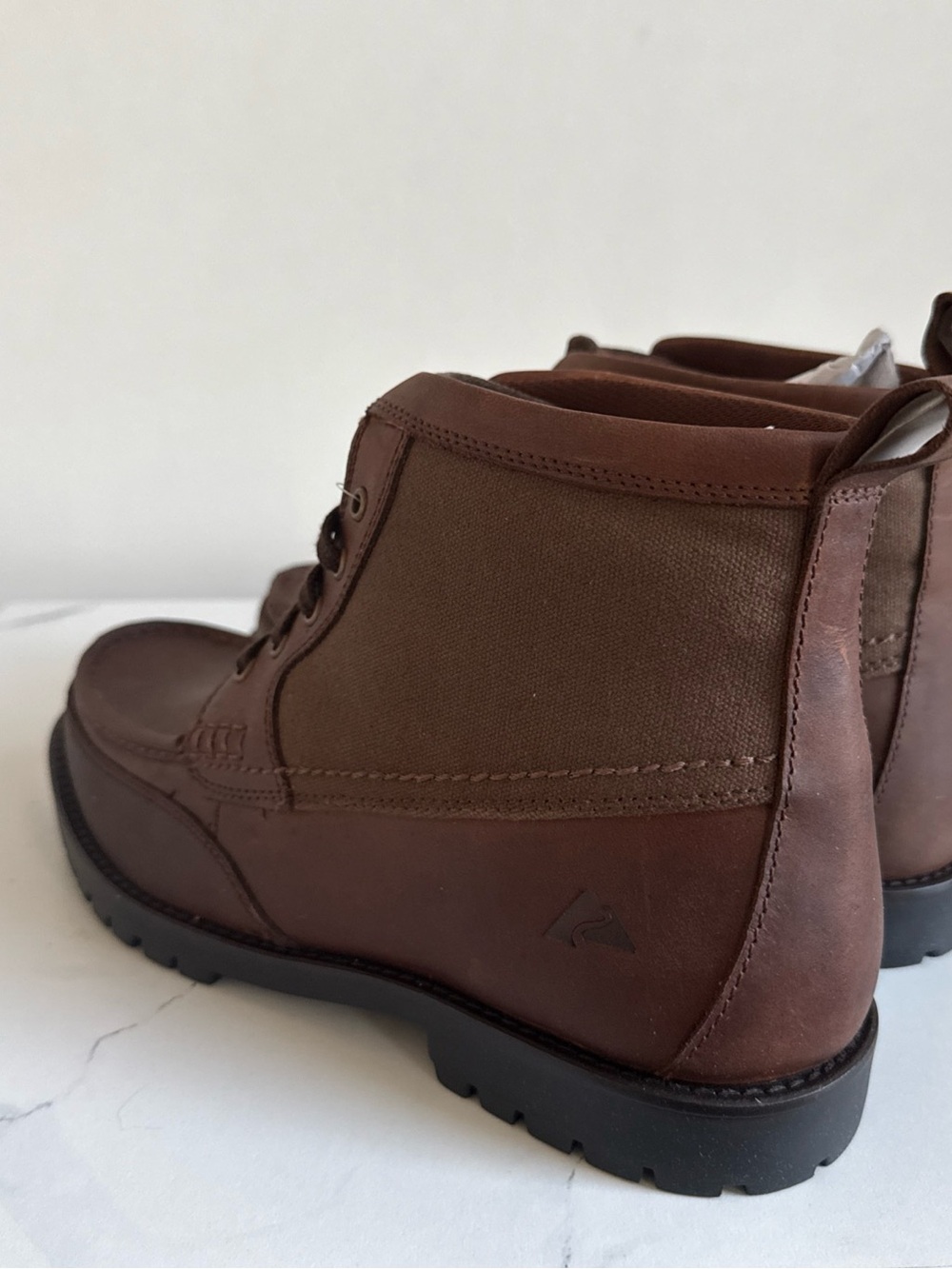 Ozark Trail Brown Leather and Canvas Chukka Boots - Picture 4 of 7